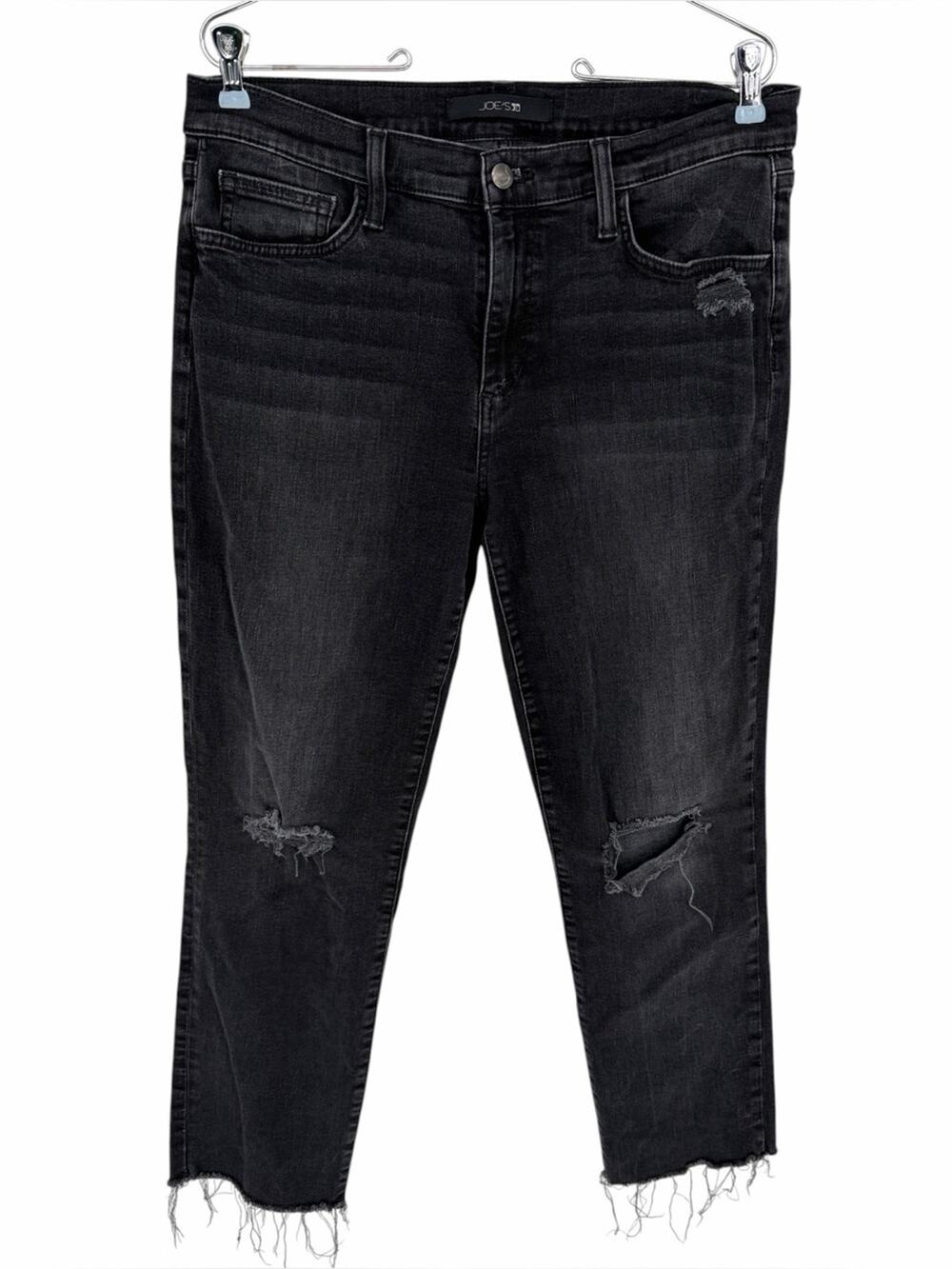 Joe's Jeans Merletta Mid-Rise Distressed Ankle Jeans Black Women's - 31